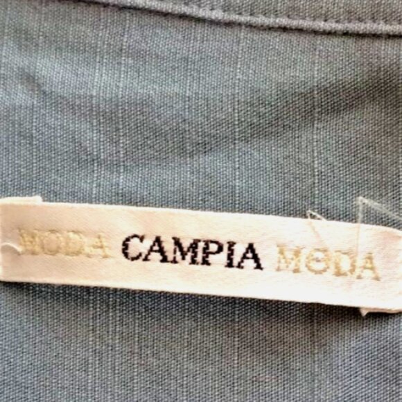 Campia Moda Men’s Shirt Size L Blue Gray Button Down Long Sleeve Pocket EUC - Picture 13 of 15